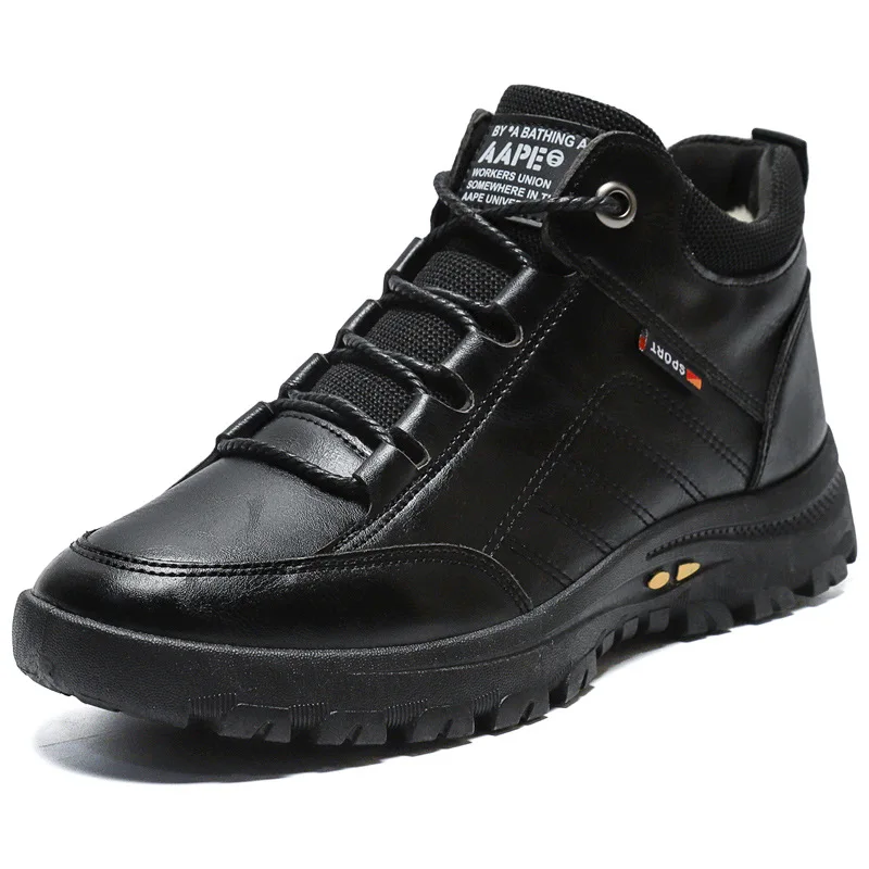 

2021 New winter Add cotton in the middle Martin boots England Retro Tooling Men's boots outdoor Mountaineering Keep warm