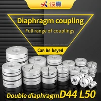 aluminum alloy d44l50 double diaphragm coupling elastic connector d44mm l50mm ball screw step servo motor encoder computer