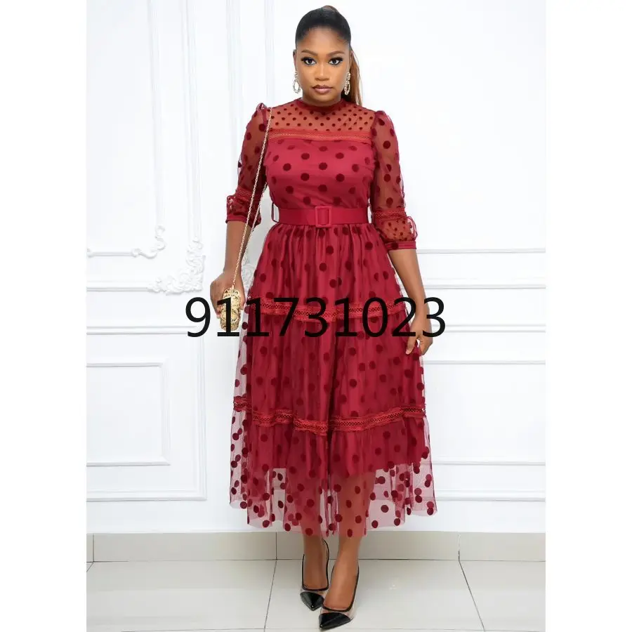 Бархатные африканские платья для женщин Дашики сетчатый халат с оборками на