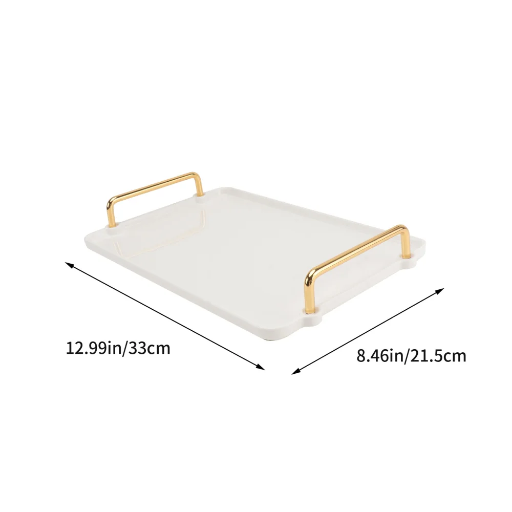 

1Pc Storage Ceramic Plate Classic Exquisite Jewelry Storage Plate Container