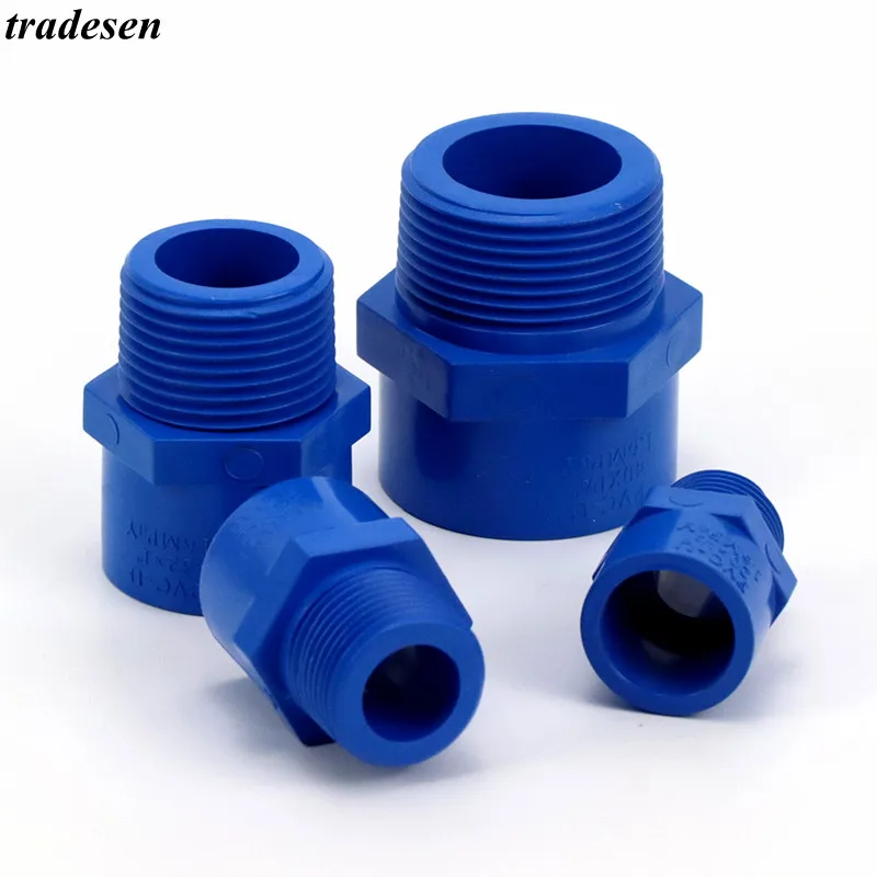 Прямой соединитель с наружной резьбой из ПВХ 1/2-2 дюйма темно-серый цвет быстрое