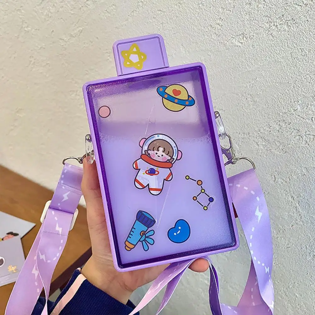 

Outdoor Picnic Cycling Water Bottle Square Large Capacity Plastic Portable Water Cup for Students Adult Daily