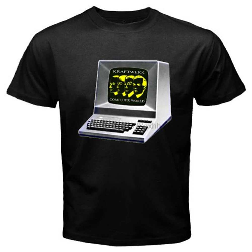 Новинка Мужская черная футболка KRAFTWERK компьютерный мир электро рок-группа