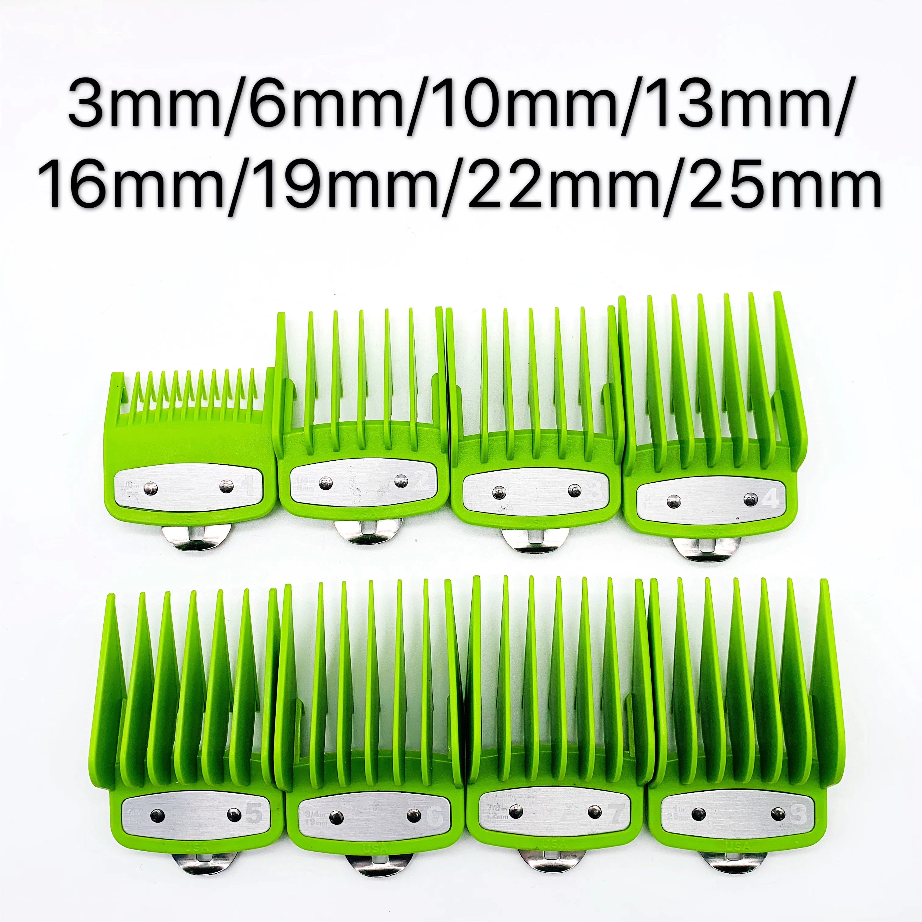 8 шт. профессиональная направляющая для резки расческа Wahl с металлическим