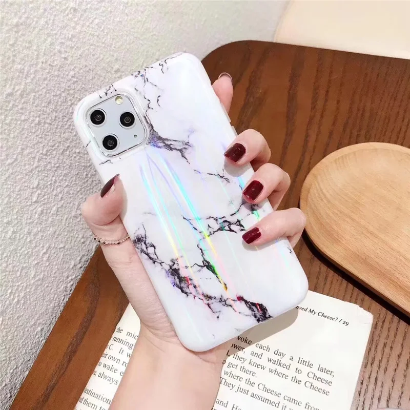 F Aurora laser phone case for iphone 11 11Pro Max case for iphone X XR XS Max 7 8 6 6S Plus Gradient color case capa - Цвет: F