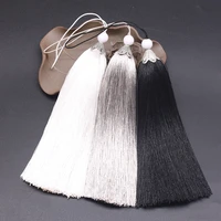 4pcs high quality long tassels for crafts decorative supplies diy home textile curtain clothing sewing cord tassel fringe trim
