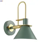 Современная светодиодная настенная лампа IWHD в скандинавском стиле, прикроватное бра для спальни, гостиной, Фреска для аппликаций, светильник