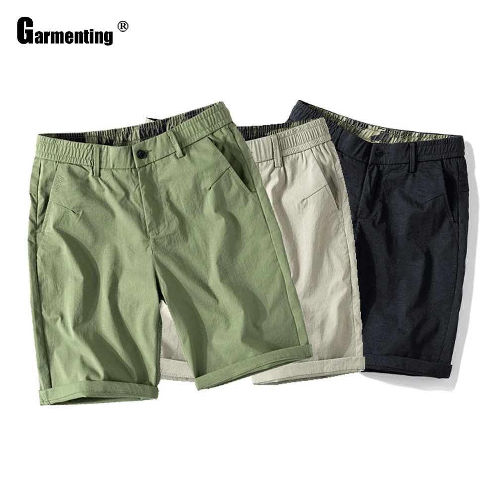 

Plus Size Men Casual Shorts New Summer Leisure Green Black Shorts Pants Male Zipper Pockets Shorts Kpop Mens Clothing 2021