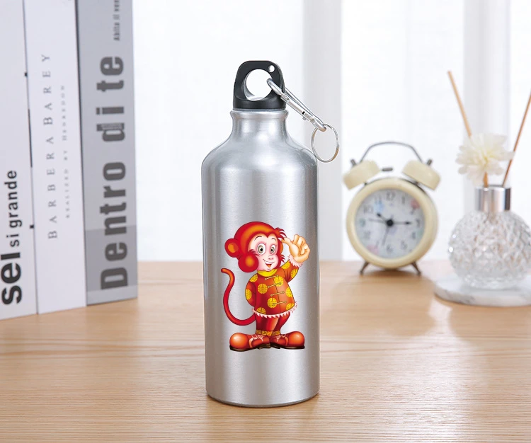 

Cute Aluminum Alloy Bicycle Water Bottle Portable Cartoon Bottle Fruit Juice Leak-proof Outdoor Sport Travel Hik Camping Bottle