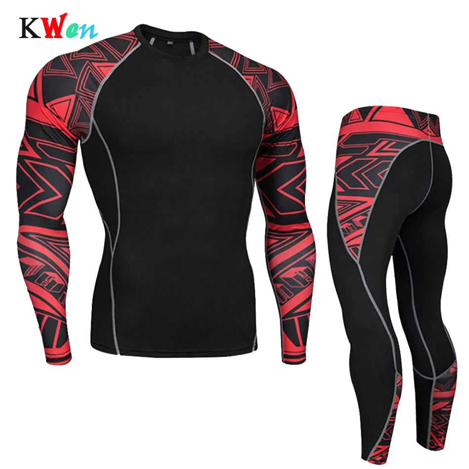 Новинка 2019 мужской комплект быстросохнущего нижнего белья для бега Мужская