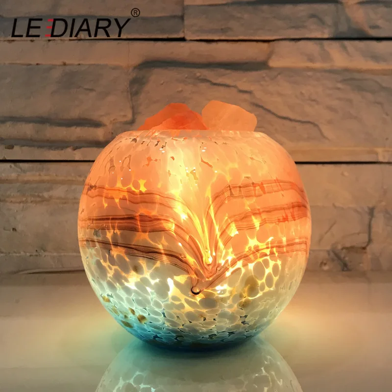 LEDIARY USB Затемняющая соленая лампа лава натуральный Гималайский воздух очиститель