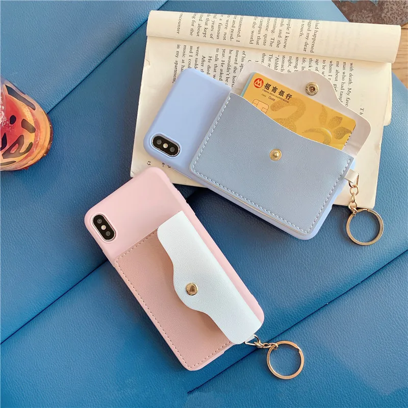 Модные с карманом для карт милый чехол конфетного цвета для huawei Nova 5i 5 4 3i P30 P20 Коврики 10 20 Honor 8X Max 8A 9 9X10 20 Pro Lite
