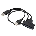 Кабель-переходник с USB 2,0 на SATA 22Pin, медный сердечник, кабель-переходник для внешнего жесткого диска HDD SSD, кабель для жесткого диска 2,5 дюйма