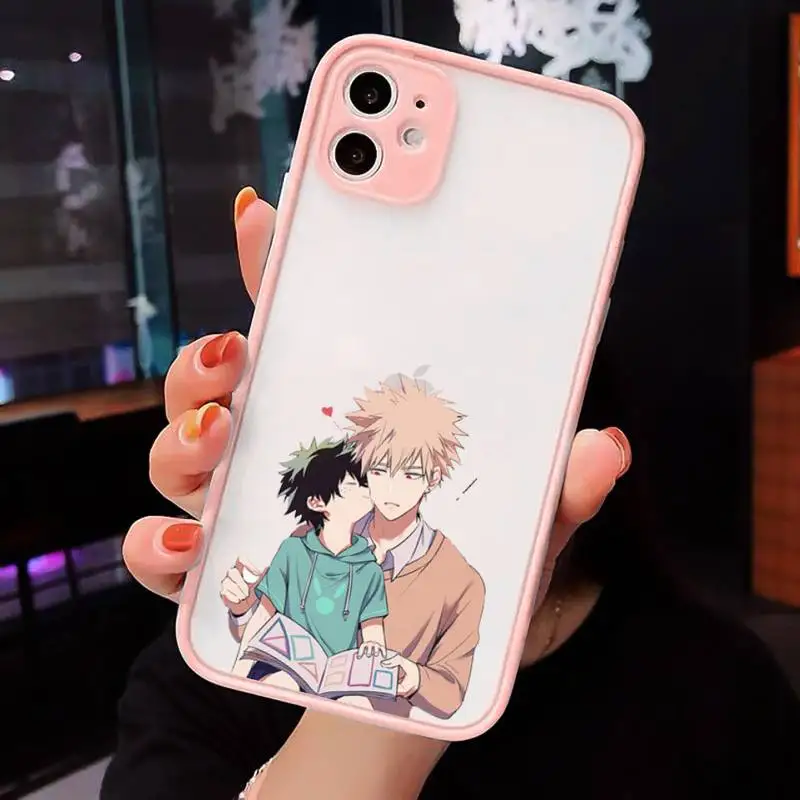 

My Hero Academia deku bakugou Boku no Hero Academia Phone Case matte transparent For iphone 7 8 11 12 plus mini x xs xr pro max