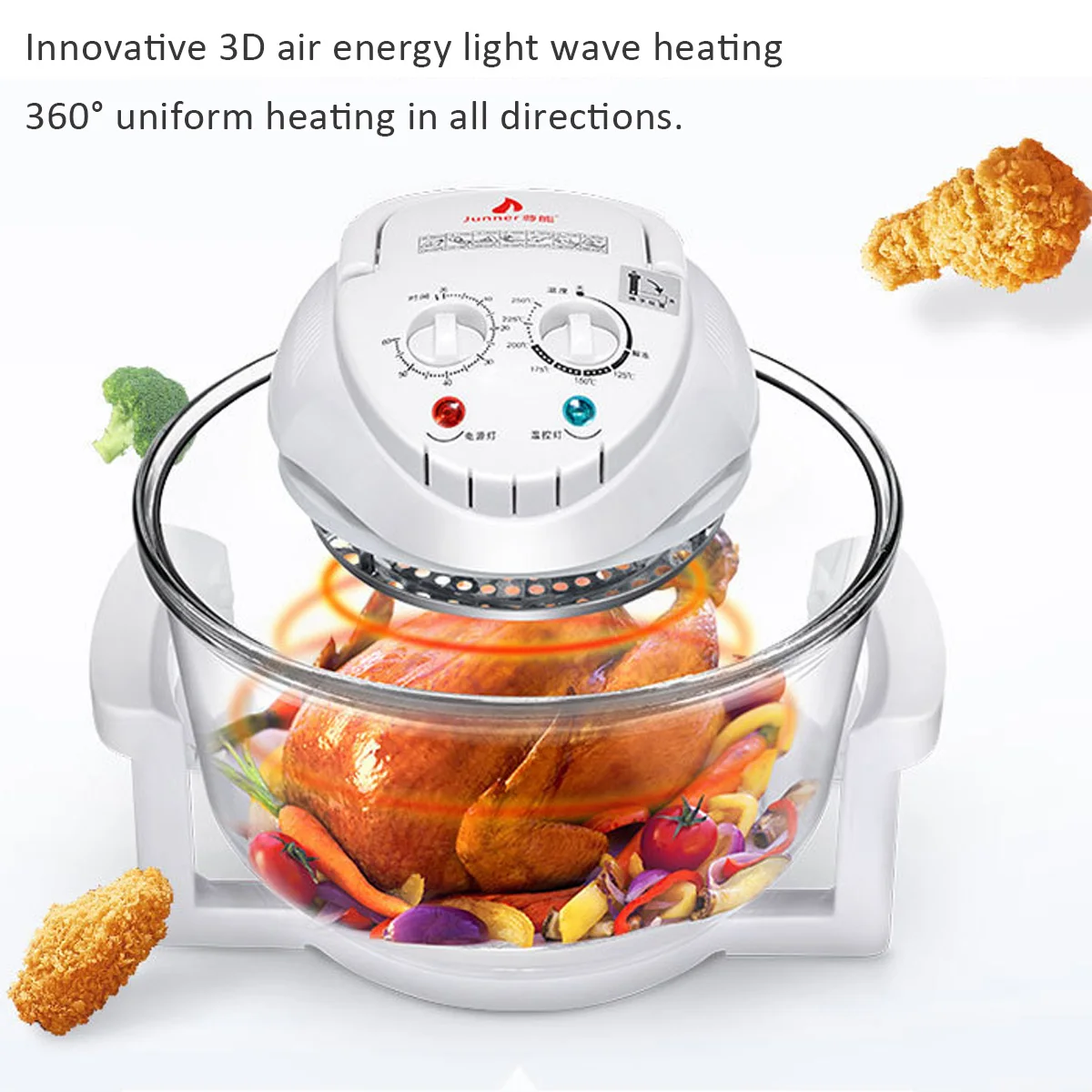 1200W 12L Multifunction Conventional Infrared Oven Roaster Air Fryer Turbo Electric Cooker BBQ Bake Cook With Recipe 220V