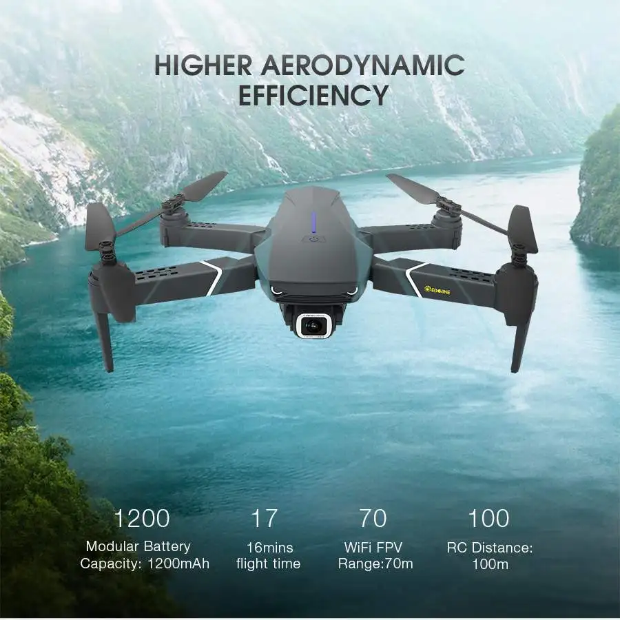 Eachine E520 wifi FPV с 4 K/1080 P HD широкоугольная камера высокая высота режим удержания складной Радиоуправляемый Дрон Квадрокоптер RTF