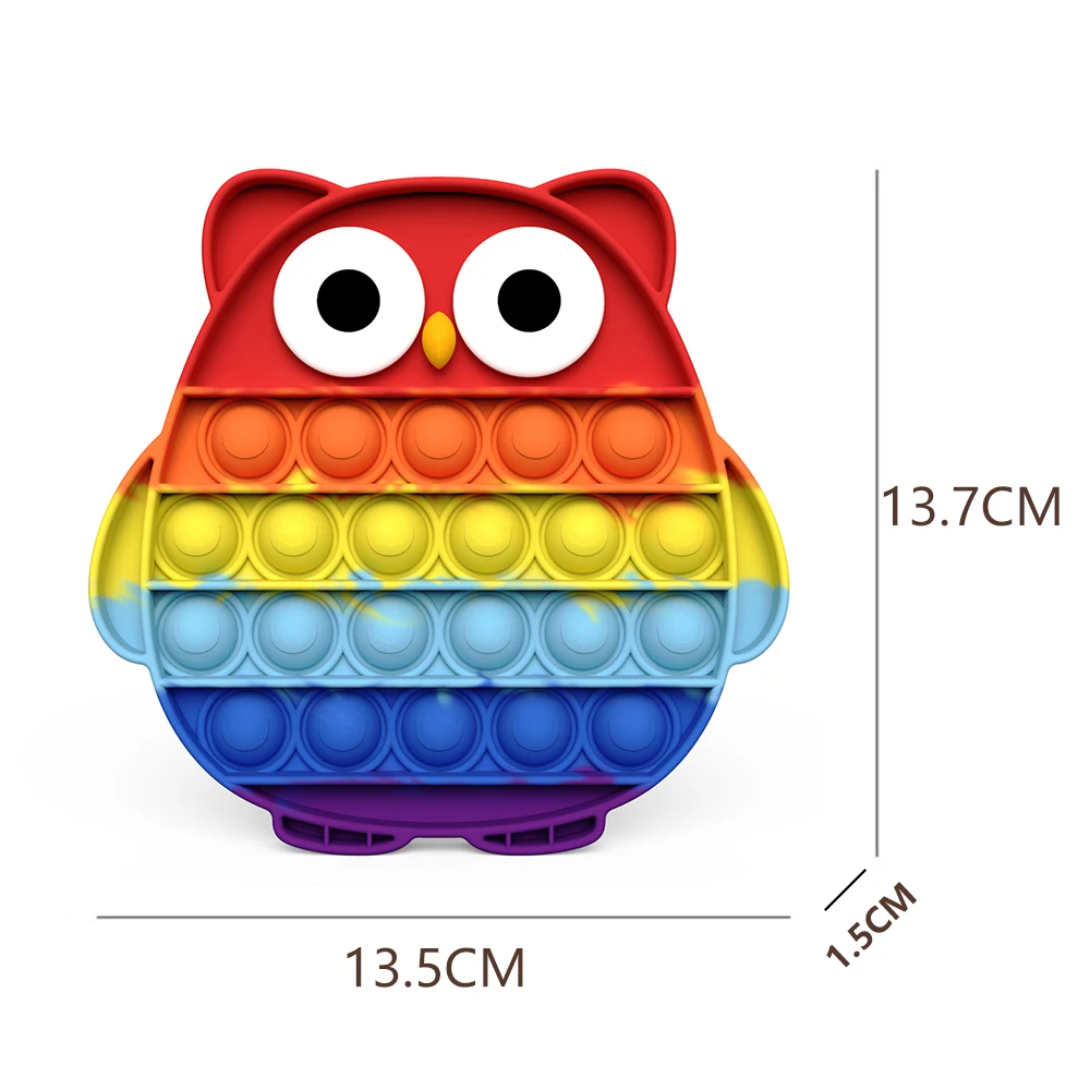 Популярные игрушки антистресс пуш Ай серия Сова Пузырьковые снятие стресса для