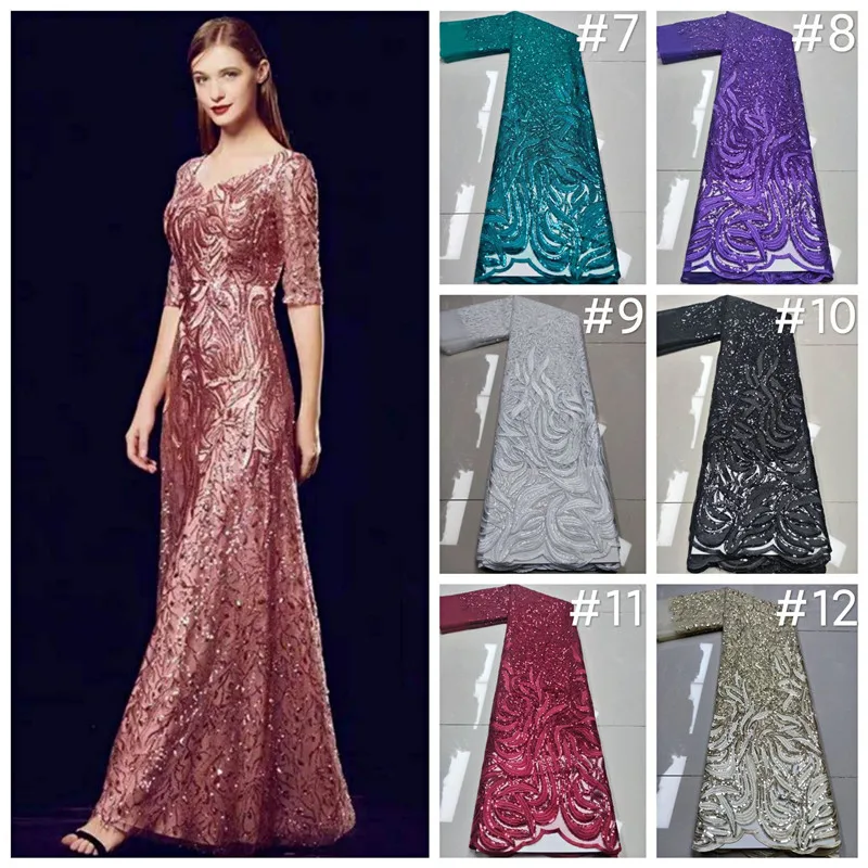 

2021 французская кружевная ткань с блестками, Высококачественная африканская сетчатая кружевная ткань с вышивкой, нигерийская Тюлевая Ткань...