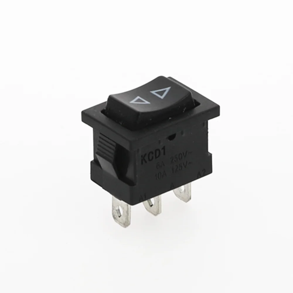 Arrow reset 5 шт. KCD1 3Pin лодка автомобиля кулисный переключатель 6A/10A 250 V/125 V AC красный желтый зеленый синий черный кнопка Лучшая цена KCD1 - Цвет: Arrow reset