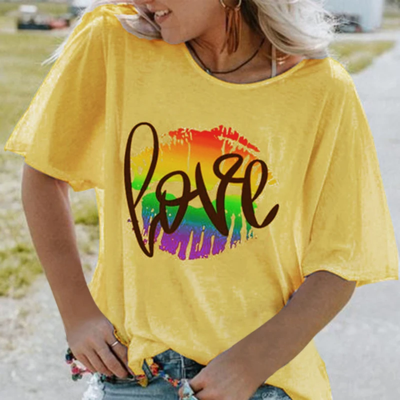 

Женская летняя футболка с коротким рукавом и принтом, повседневные топы в стиле Харадзюку, модная женская футболка с графическим принтом, ...