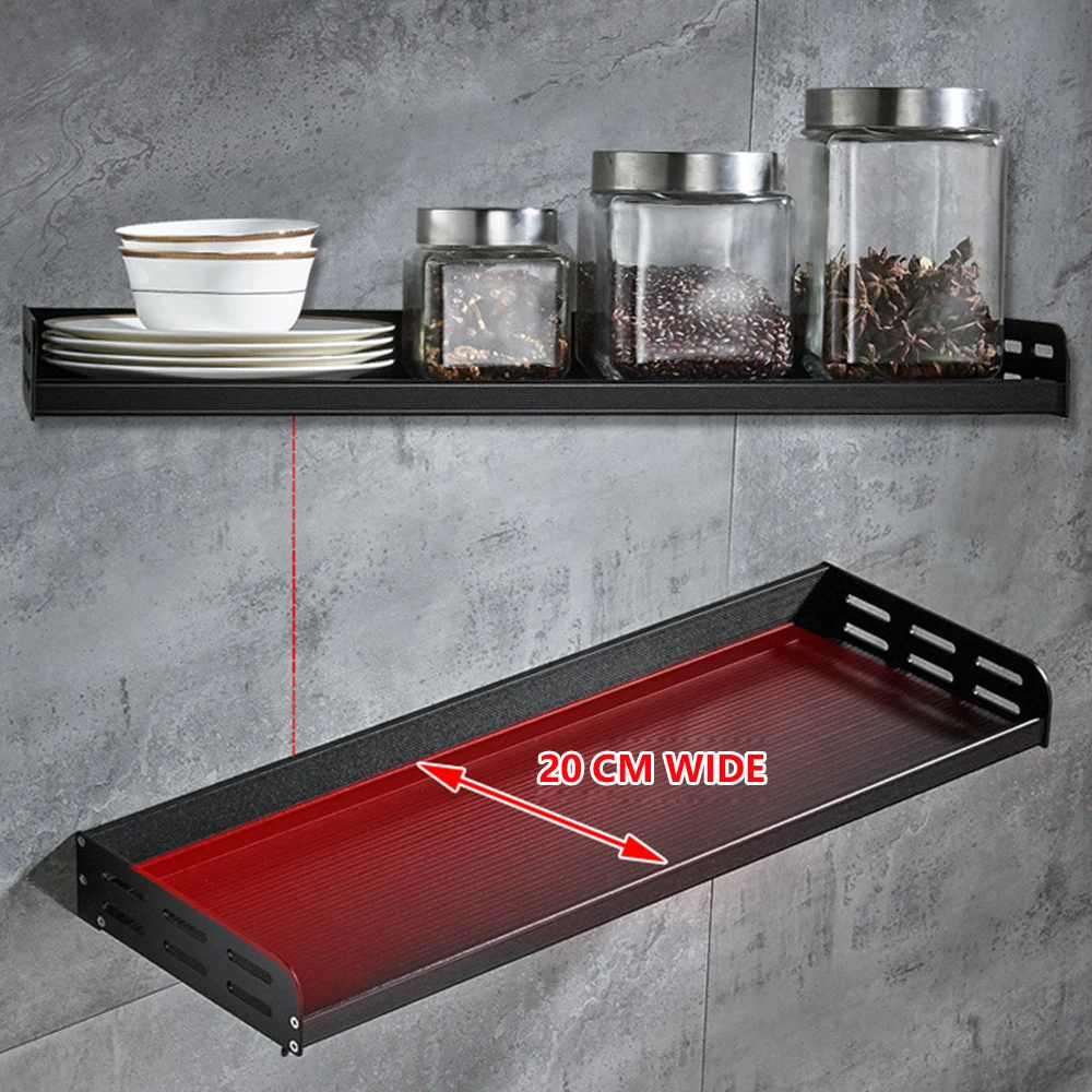 

Spice Wall Rack Kitchen Storage Rack Adhesive Kitchen Seasoning Hanging Shelf Storage Rack For Kitchen Bathroom Accessories