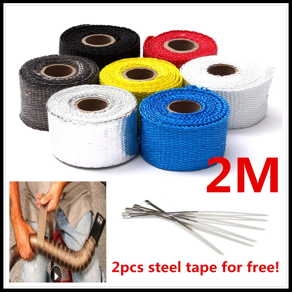 2 м мотоциклетная выхлопная труба теплозащитная обертка из стекловолокна для KTM