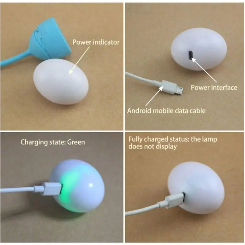 Портативный Силиконовый светильник с USB-зарядкой прикроватная лампа для спальни