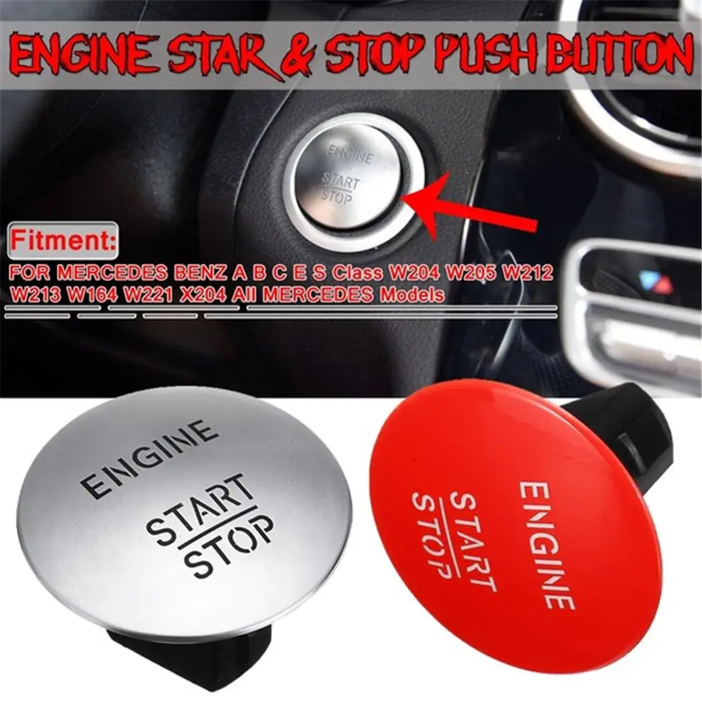 New Silver/Red Car Engine Start Stop Push Button Switch Keyless For Mercedes Benz Model W164 W205 W212 W213 W221 X204 | Автомобили и
