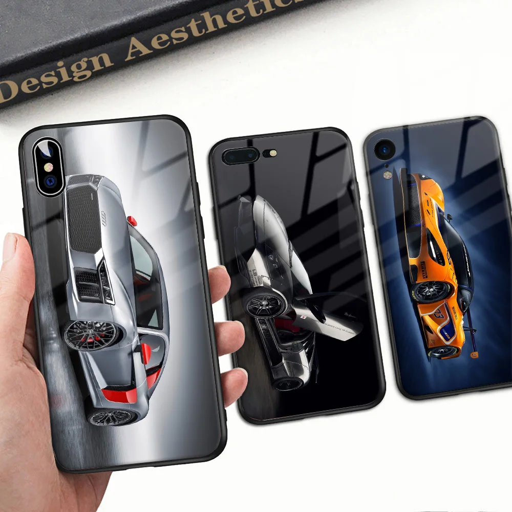 

Cars For Iphone 11 13 Case Hard Black Cover Case Tempered Glass For Iphone 11 12 13Pro Max X XR XS Max 8 7 6 6s Plus
