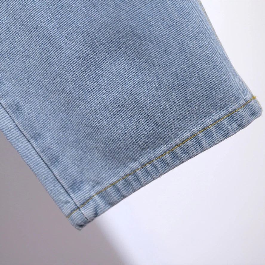 

Plus Size Jeans Woman High Waist 2021 New Fashion Casual Loose Elastic Straight Denim Trousers Female High Street Wide Leg Pants