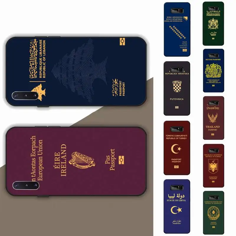 

Fashion Passport Phone Case for Samsung Note 5 7 8 9 10 20 pro plus lite ultra A21 12 72