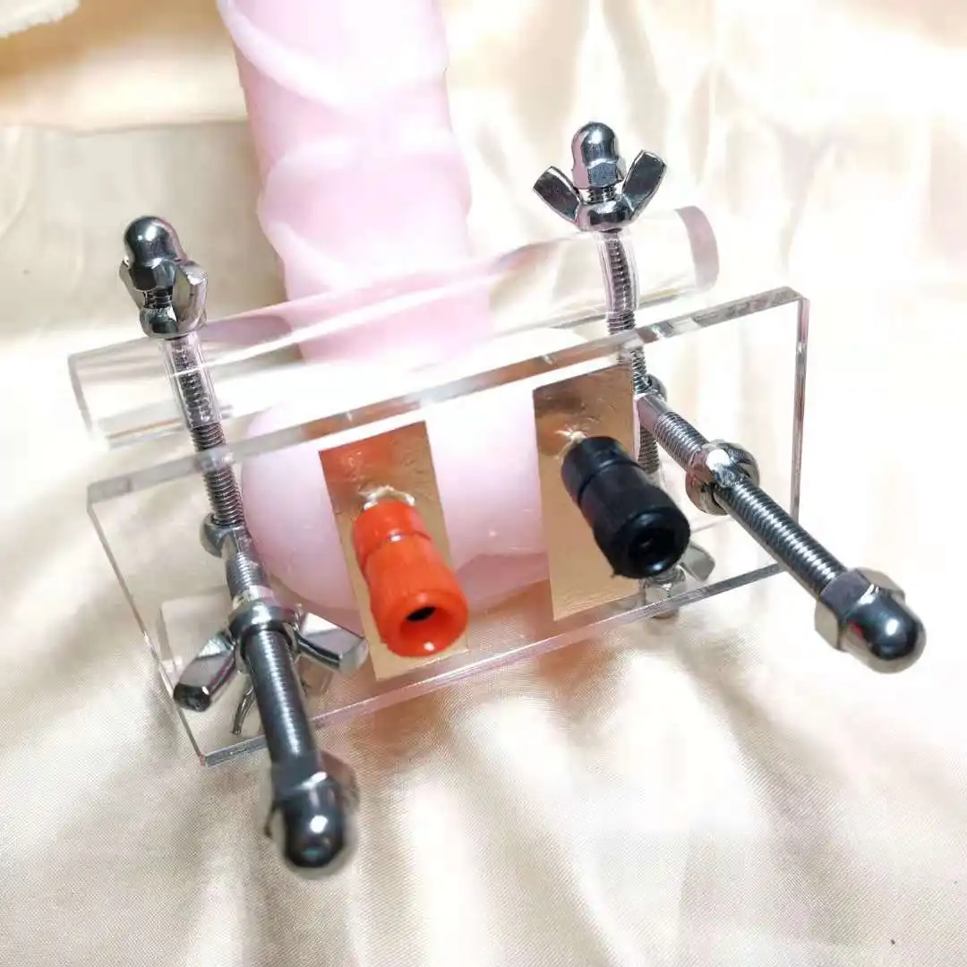 БДСМ секс игрушки из органического стекла электро CBT пенис и мяч для пытки