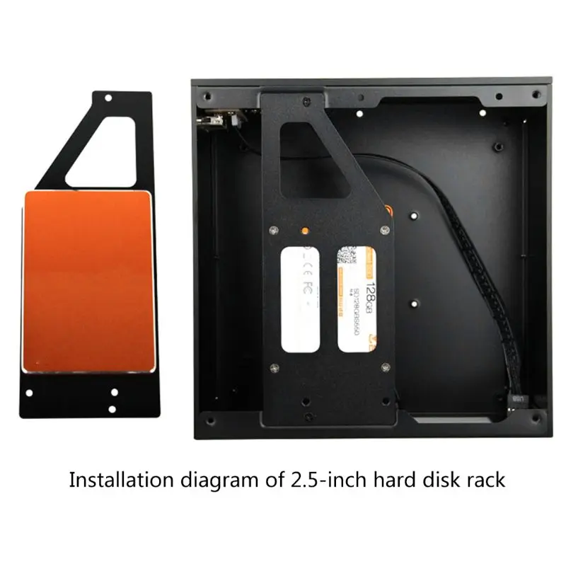 

B01 Mini ITX Computer Case Chassis Aluminum/Glass Briefcase Home Theater AC-DC HTPC Computer Box Desktop PC Enclosure