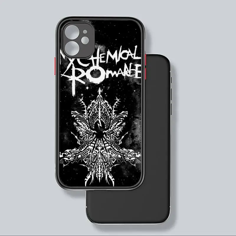 

My Chemical Romance Bling Phone Case For iphone 12 11 8 7 plus mini x xs xr pro max matte transparent cover
