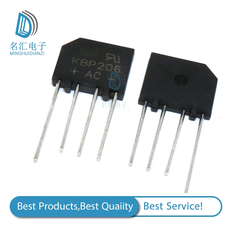 5 шт./лот KBP206 2A 600 в 4-контактный выпрямительный мостовой диод новый и оригинальный