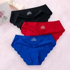 Женские трусики, бесшовное нижнее белье из ледяного шелка для женщин, сексуальное нижнее белье с низкой посадкой, Однотонные трусы, удобные брифы