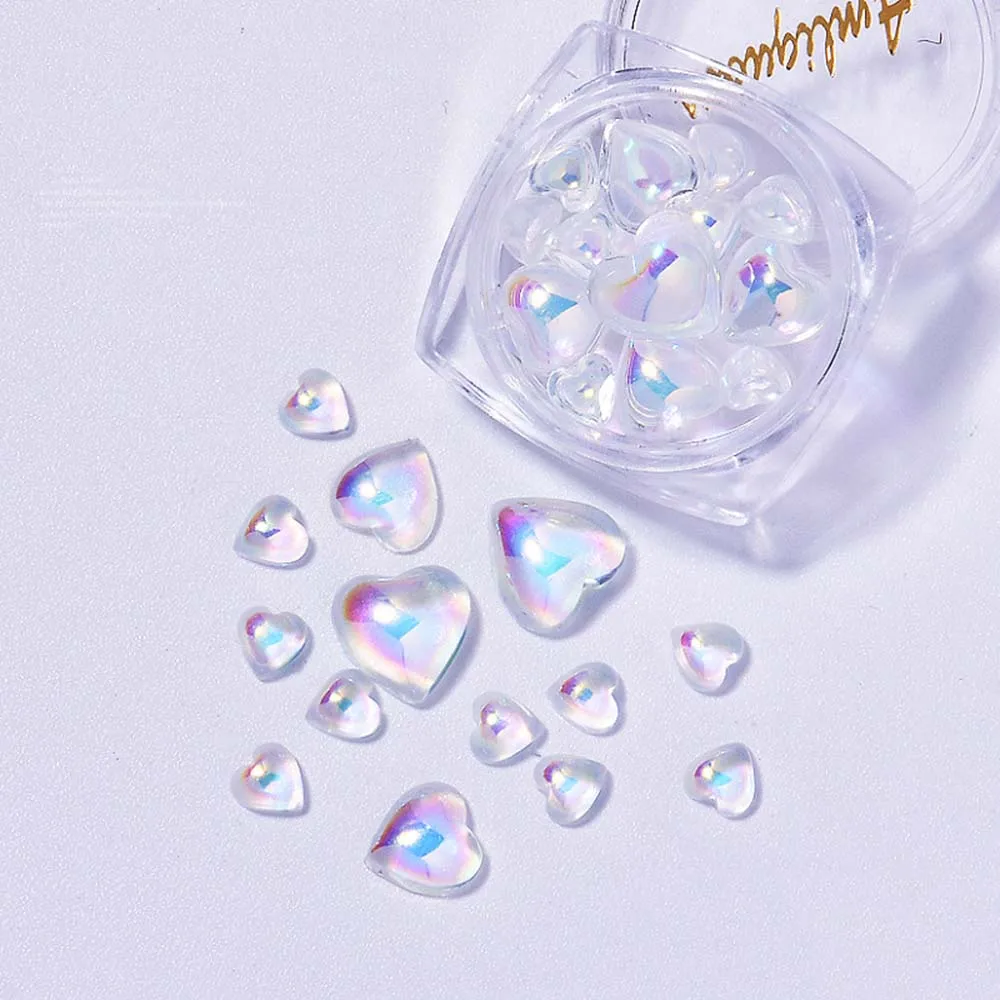 

Nail Art украшение в виде сердца с украшением в виде кристаллов прозрачное шампанское слюды симфония Аврора аксессуары маленький бриллиант не...