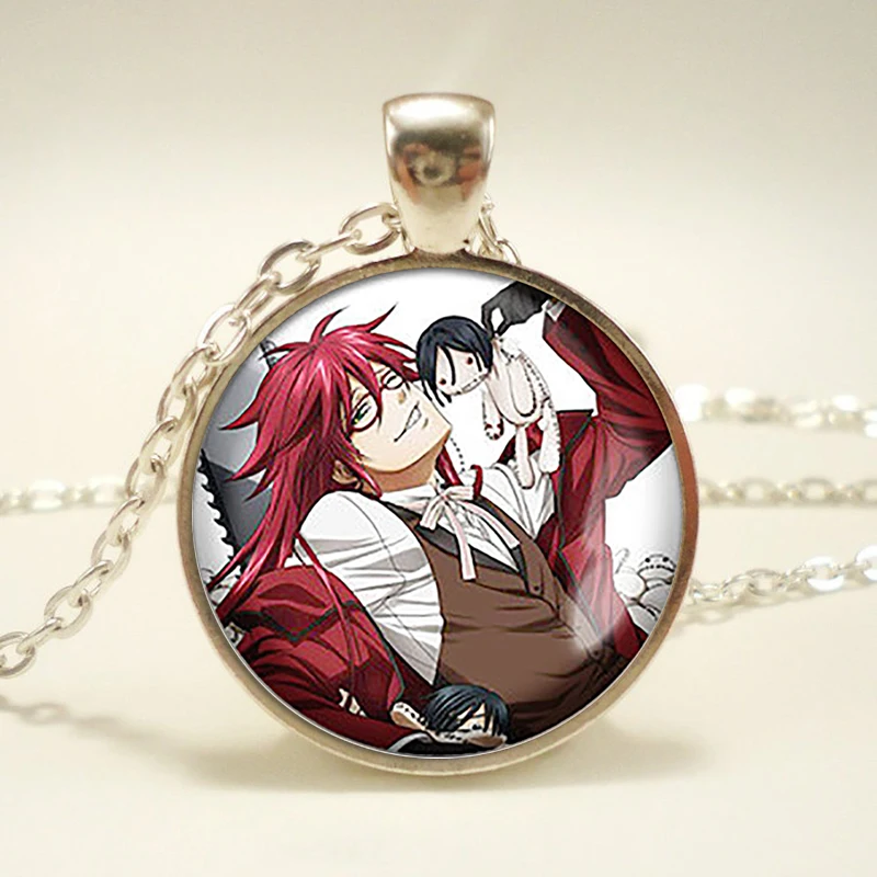 Модный металлический кулон Black Butler Kuroshitsuji Сиэль фантомхайв стеклянный купол