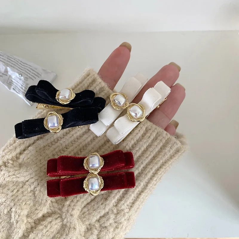 

Супер изысканный двойной хвост бархатный бант аксессуары головной убор шпилька для волос Корейский Dongdaemun новый стиль