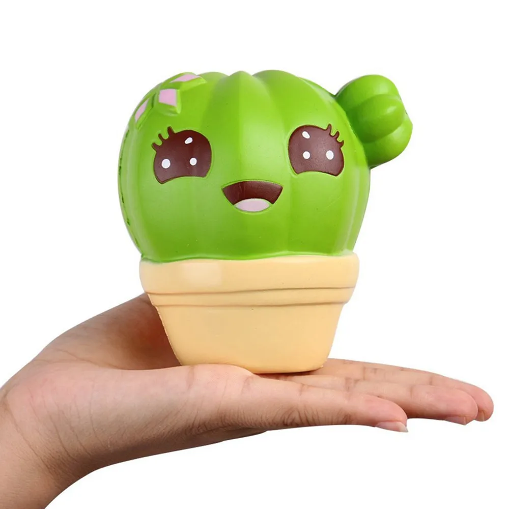 

Cute Cactus Squishy Simulation Plant Slow Rising Soft Squeeze Toys Cream Scented Stress Relief For Kids Xmas Fun Gifts QW
