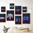 Постеры для видеоигр, винтажные настенные картины на холсте, геймпад, контроллер, декоративная картина для украшения комнаты для мальчиков