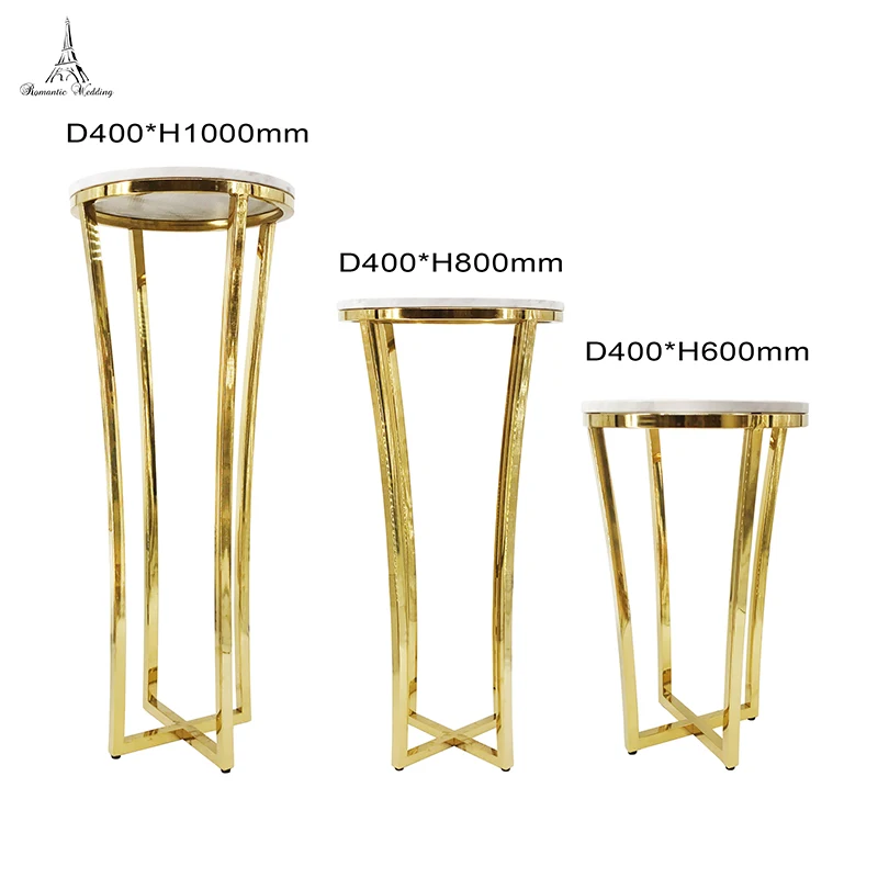 Лучший романтический набор из 3 шт./Золотистая и белая подставка для торта