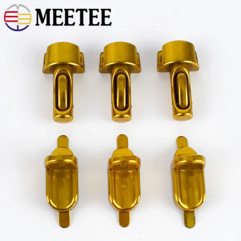 Meetee 5Pcs Retro Women Bag Lock Mortise Metal Twist Turn Snap Buckles Clasps Closure DIY Hardware Accessories | Дом и сад