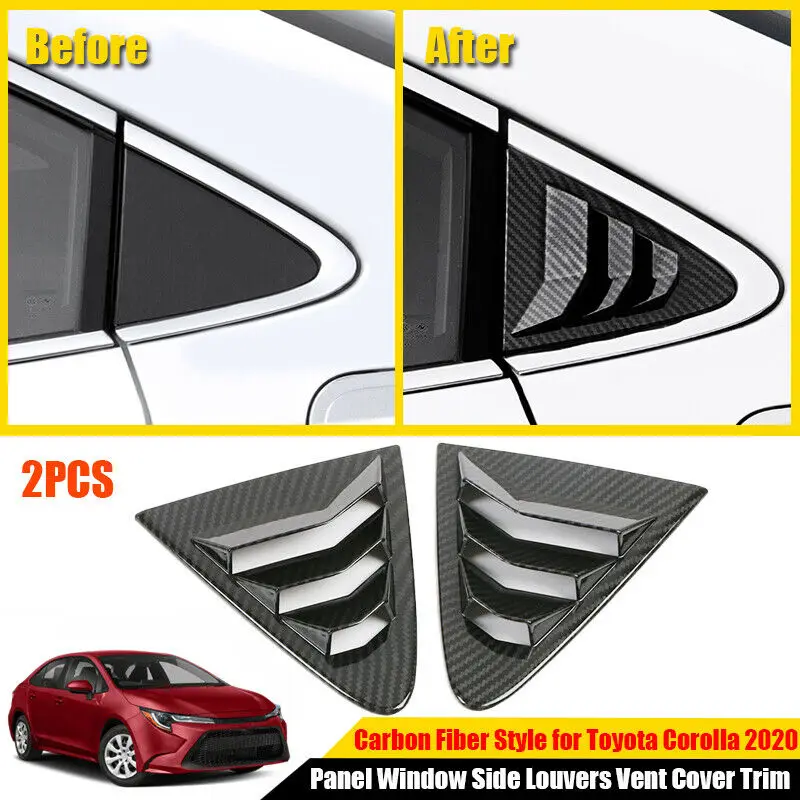 Углеродная цветная панель окно боковые жалюзи вентиляционное отверстие для Toyota