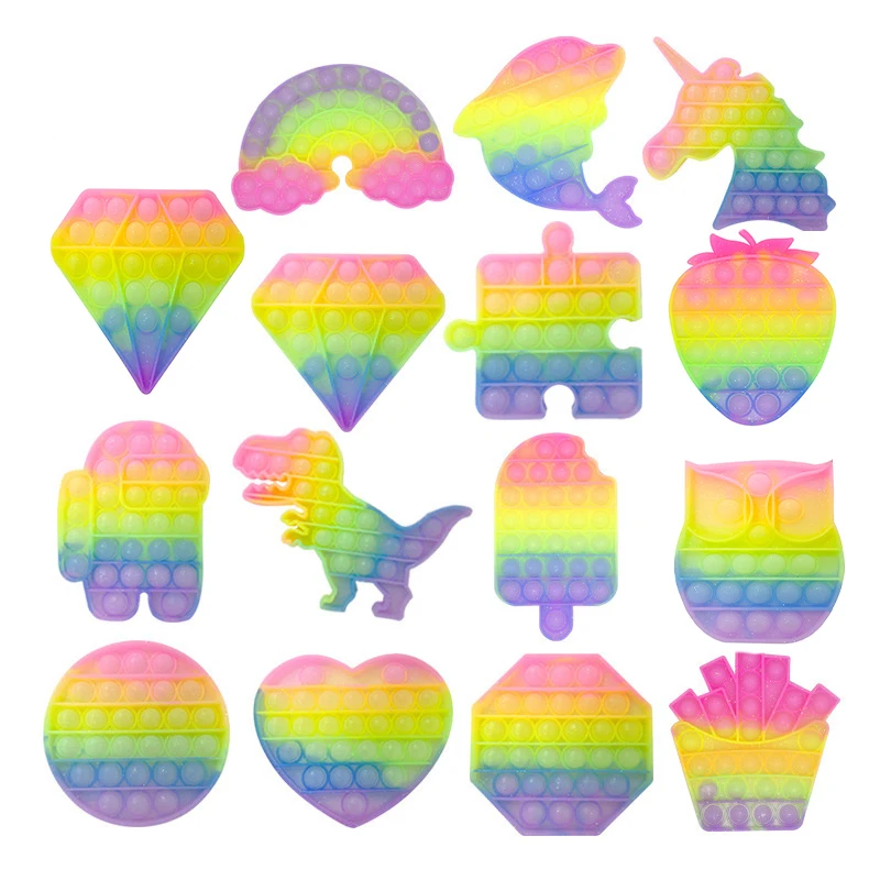 

Pop It Fidget Toys Silicone Pioneer Decompression Toy Children's desktop educational toys Christmas gift Relieve autism