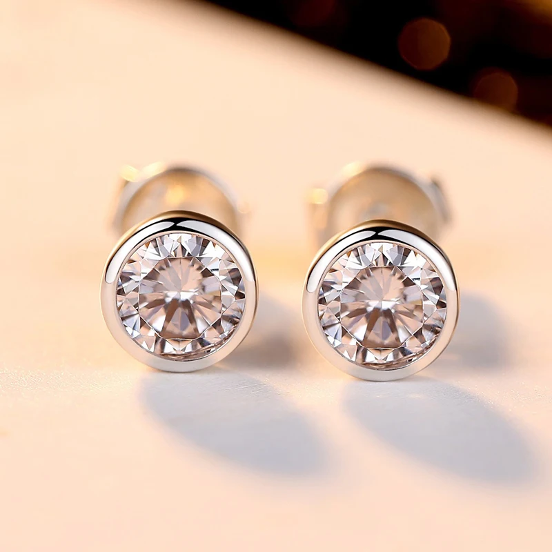Простые круглые серьги гвоздики MENGYI 9 2 5 с цирконием для женщин и мужчин модные