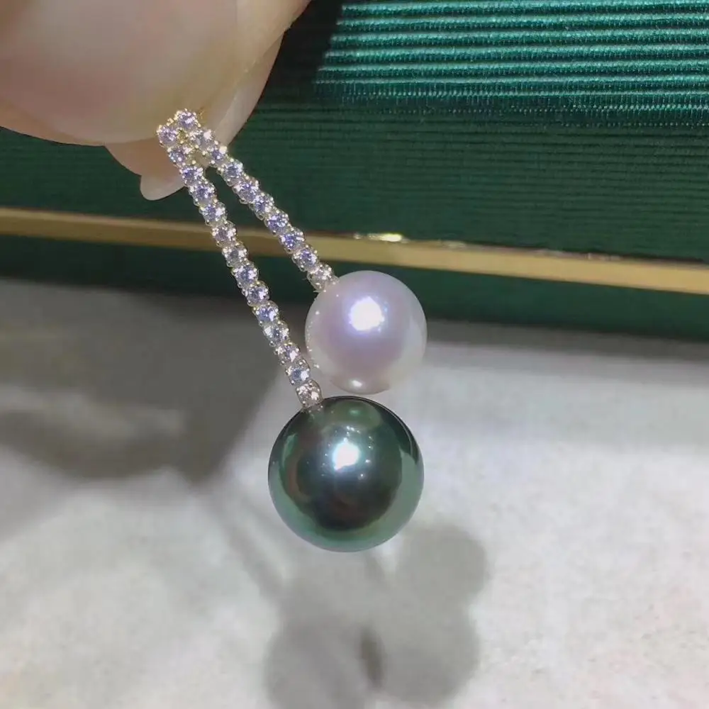 Основа подвески из двух искусственных жемчужин серебряная основа комплектующие