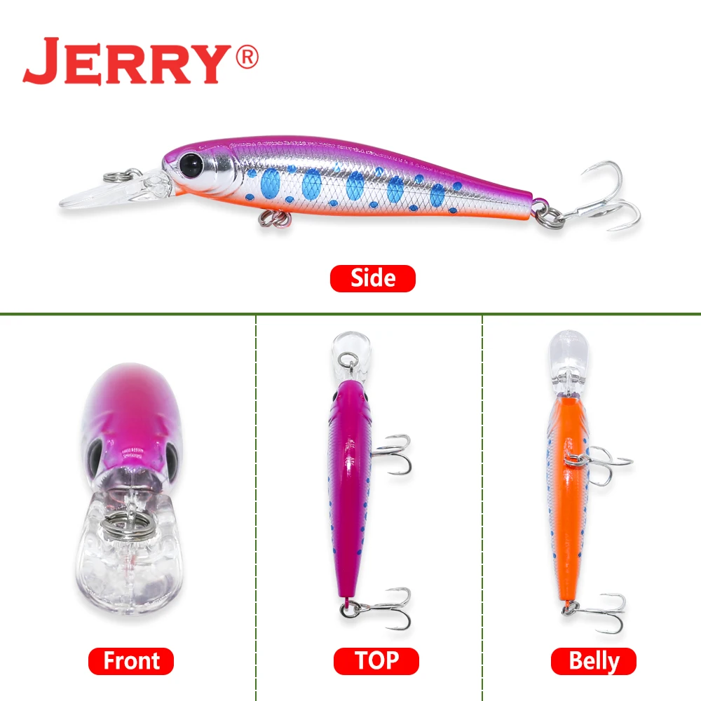 Jerry 65 мм 4,8 г медленная Тонущая приманка жесткая приманка гольян погремушка воблеры форель Щука лосось бас приманки, рыбалка