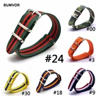 Нейлоновый армейский ремешок Bumvor для наручных часов, спортивный тканевый цветной браслет из нейлона, 16 мм 18 мм 20 мм 22 мм 24 мм