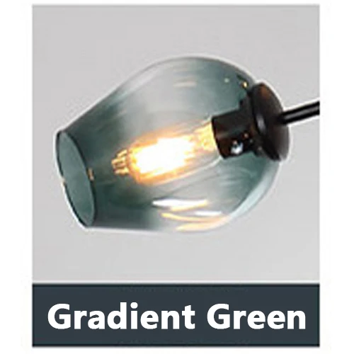 Gradient Green Новинка, современный скандинавский люстра, светильник ing, светодиодная лампа, промышленный потолочный светильник, люстры, светильник ing для гостиной, спальни, светильник, светильники - Цвет абажура: Gradient Green
